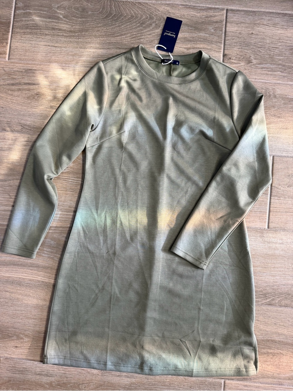 Slim Fit Olive Green Long Sleeve Sweater